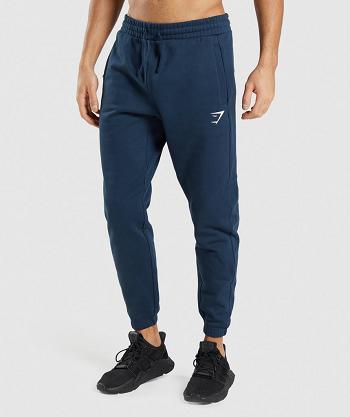 Spodnie Do Biegania Męskie Gymshark Essential Granatowe | PL 3349QMA